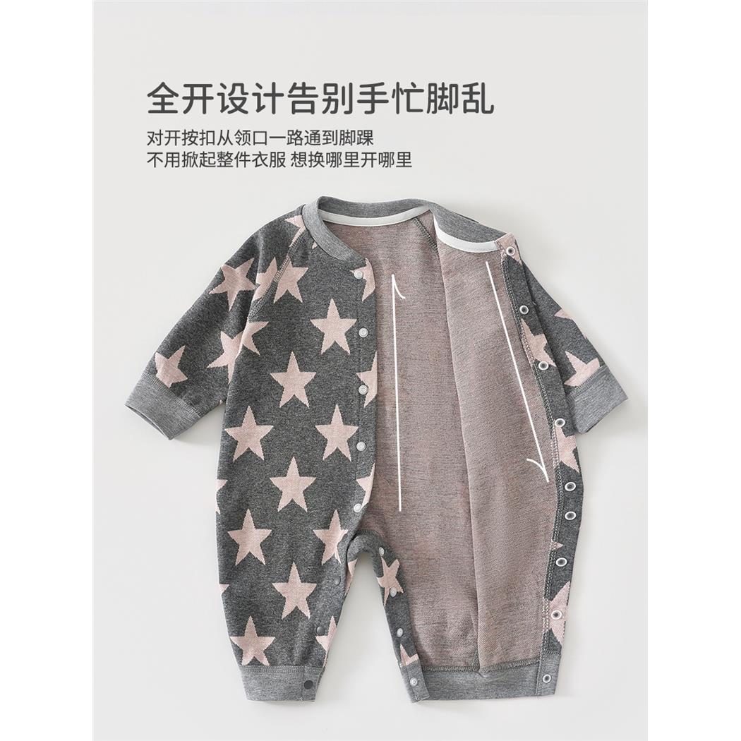 婴儿连体衣a类纯棉春秋季