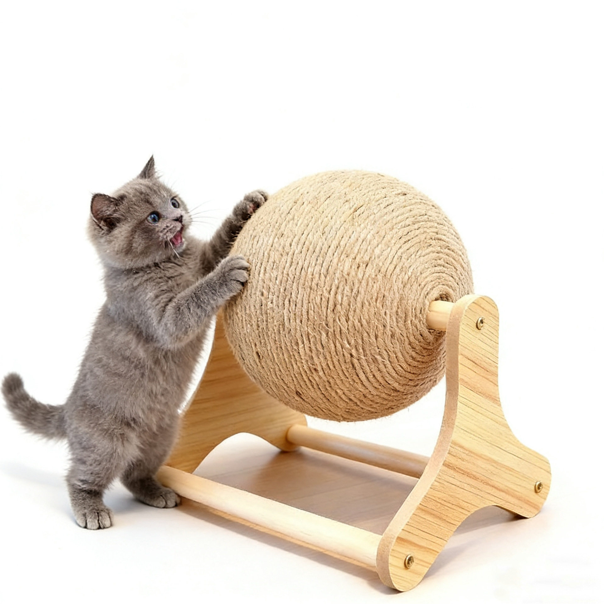 猫玩具猫抓板木质剑麻球