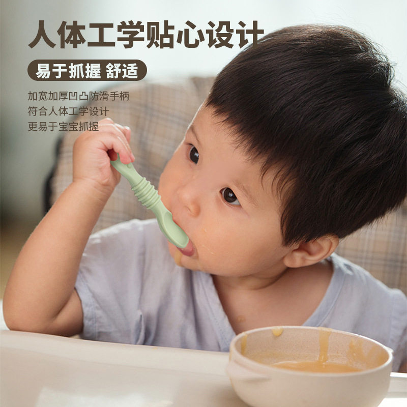 宝宝食品级硅胶粘贴软勺