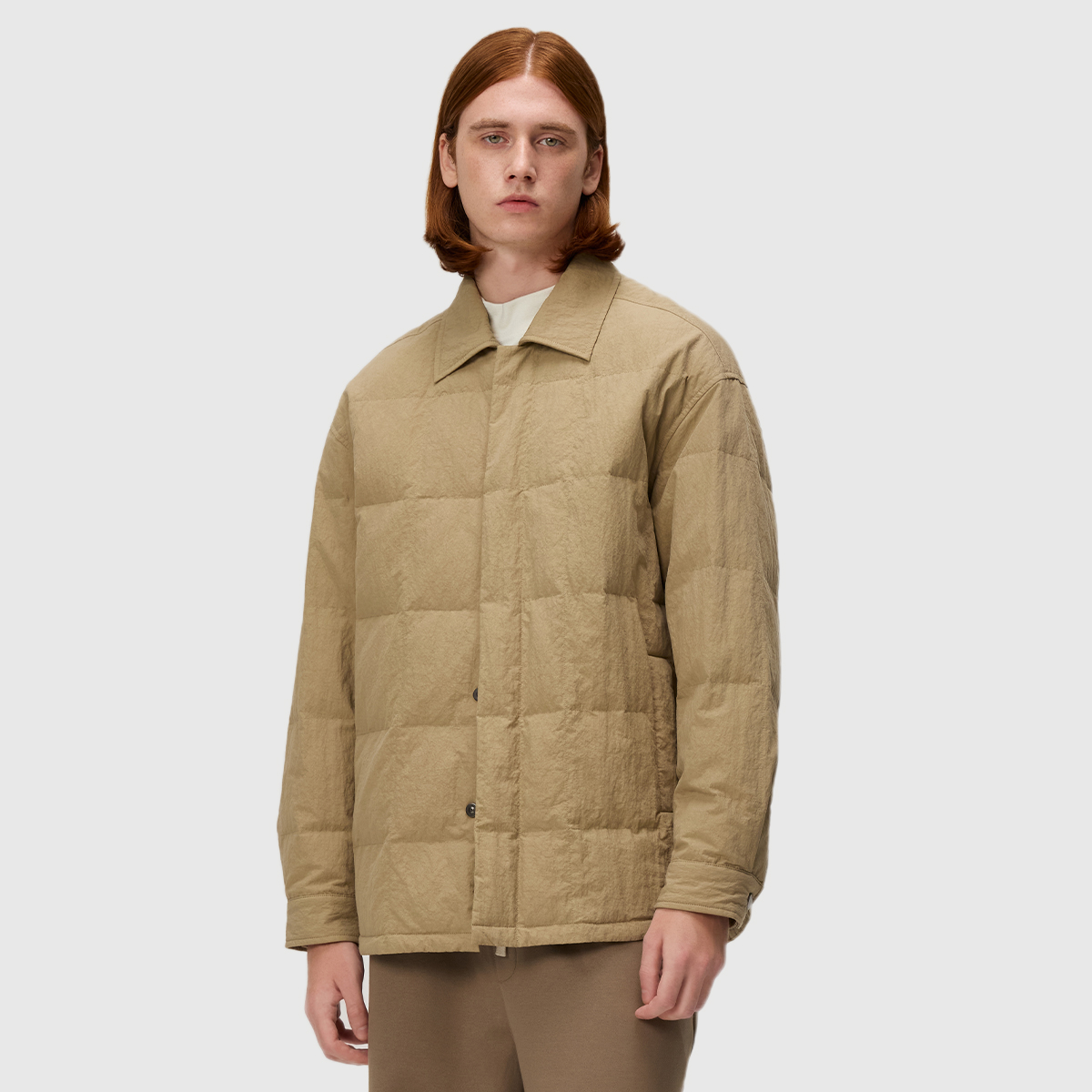 BSIJA轻薄羽绒服男衬衫羽绒棉服