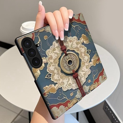 云间玉璧适用三星ZFold7手机壳翻盖皮套ZFold6全包中轴铰链ZFold5折叠屏w25磁吸w24智能休眠Galaxy保护套