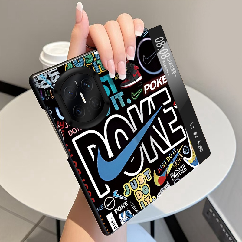 潮牌拼接适用华为MateX7手机壳翻盖全包皮套MateX6折叠屏磁吸智能视窗MateX5中轴MateX3铰链MateX2保护套