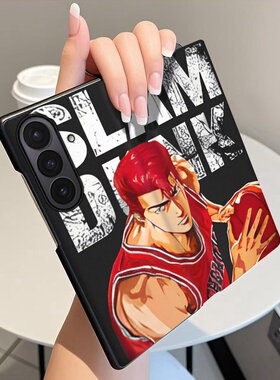 红色球衣适用三星ZFold7手机壳翻盖皮套ZFold6全包中轴铰链ZFold5折叠屏Galaxyw25磁吸智能休眠w24保护套