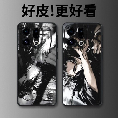 拔剑武士适用oppofindx9spro手机壳皮革纹findx9ultra个性findx8s+防摔findx7ultra高级findx6pro保护套