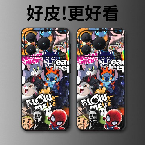 卡通大集合适用荣耀Power2手机壳皮革纹高级皮套新款Power个性时尚潮牌保护套奢华简约镜头全包防摔手机套