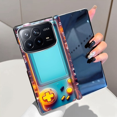 游戏机适用小米MixFold4手机壳磁吸全包中轴铰链Mix Fold4折叠屏电镀手机套Fold4个性高级超薄防摔保护套