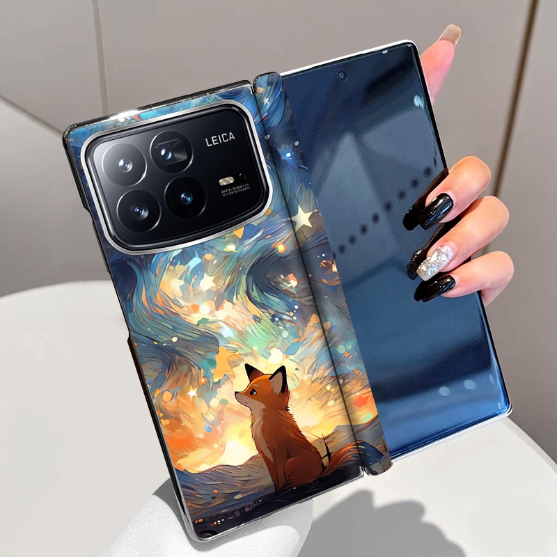 星夜狐狸适用小米MixFold4手机壳磁吸全包中轴铰链Mix Fold4折叠屏电镀手机套Fold4个性高级超薄防摔保护套
