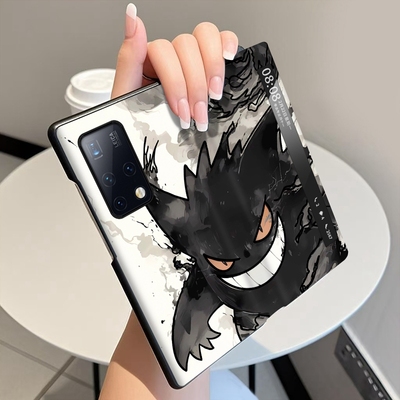 水墨耿鬼适用华为MateX2手机壳翻盖全包中轴铰链皮套MateX2折叠屏手机套典藏版智能视窗磁吸新款防摔保护套