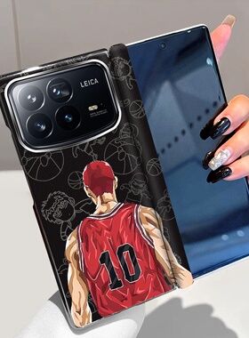 红色球衣适用小米MixFold4手机壳磁吸中轴全包铰链Mix Fold4折叠屏电镀手机套Fold4高级新款超薄防摔保护套