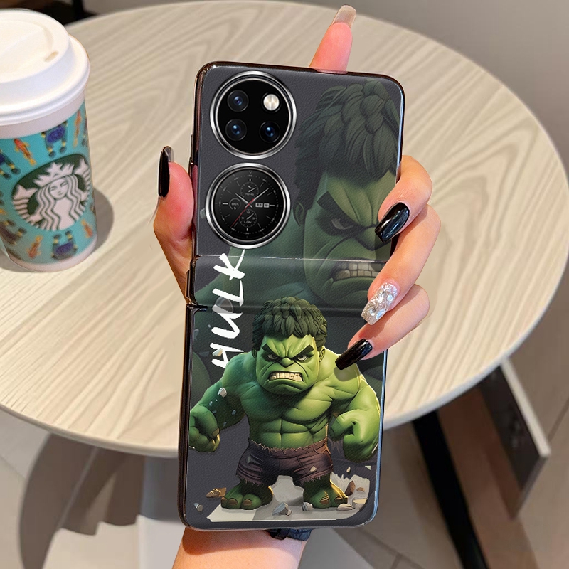 绿巨人适用华为P50Pocket手机壳皮套全包中轴Pocket2折叠屏PocketS个性novaflip潮牌PuraX磁吸铰链保护套