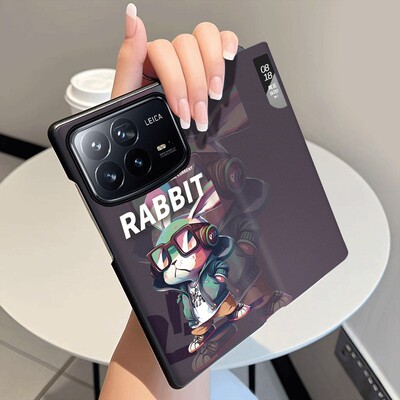 插兜兔子适用小米MIXFold4手机壳翻盖皮套全包中轴铰链MIX Fold4折叠屏保护套磁吸休眠唤醒智能视窗防摔