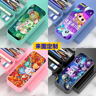 蛋贩子新款大容量多功能文具盒学生男女帅气塑料网红便宜铅笔盒