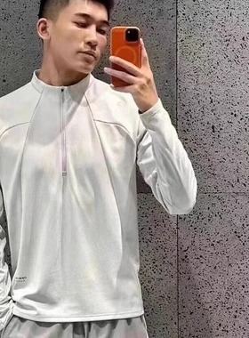 硬货！AIRBOX出品~3D立体剪裁春季男士情侣户外半拉链速干长袖T恤