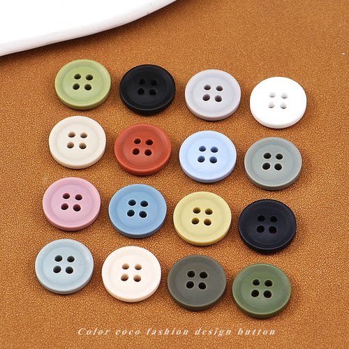 Colorcoco树脂细边彩色四眼纽扣