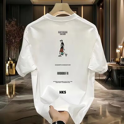 320g重磅纯棉短袖T恤男加肥加大码胖子肥佬夏季宽松短袖上衣服男