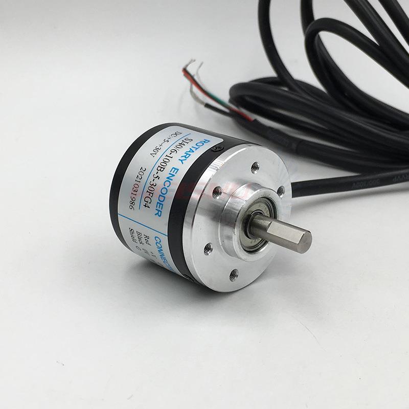 实心轴400增量式200光电360B-5-30C旋转编码器SJ40-6-100B-24FG2