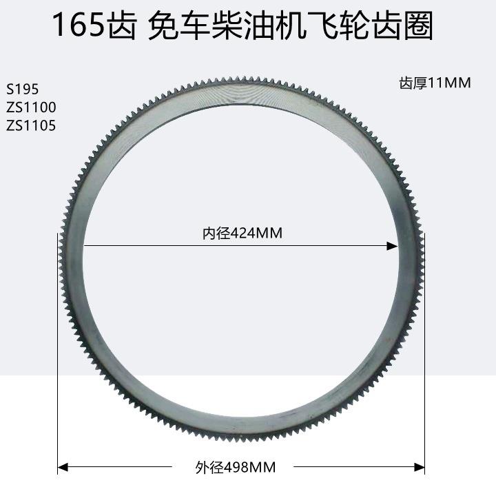 时风常州常柴常发单缸三轮车四轮拖拉机柴油机改装电启动飞轮齿圈