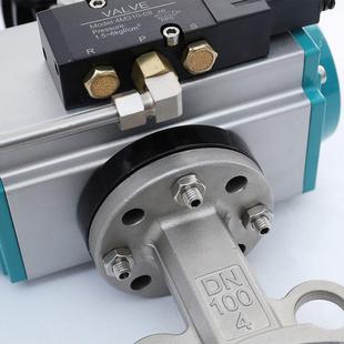 上海良工沪工美科D671X 16P气动不锈钢304对夹软密封水泵空调蝶阀