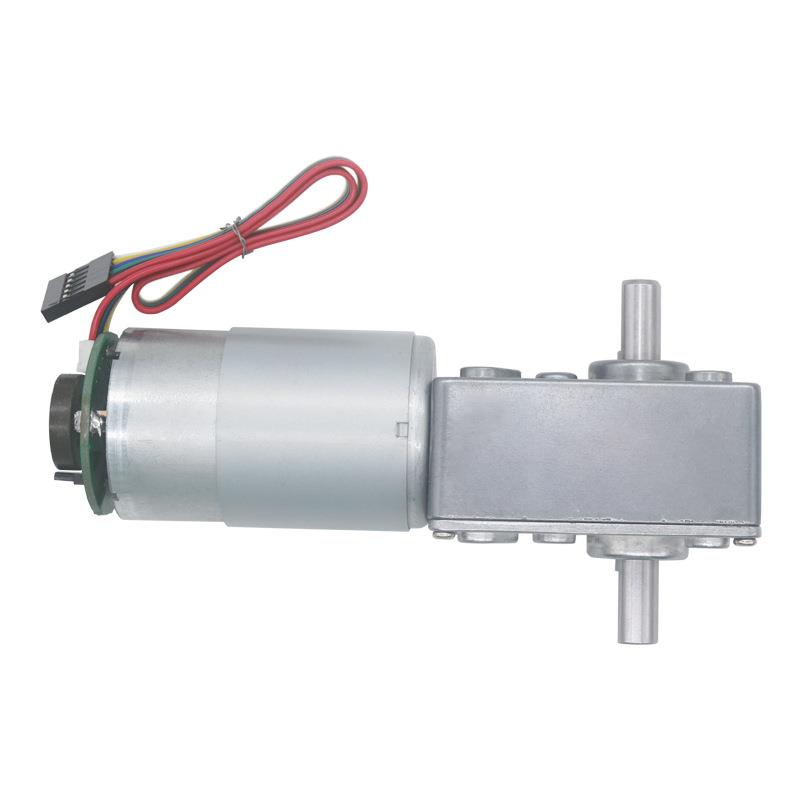5840-555编码器减速电机 大扭力带编码器电机 涡轮蜗杆电机12V-24