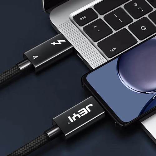 JEYI佳翼雷电4三3数据线typec双头pd100W充电线手机tpc快充全功能