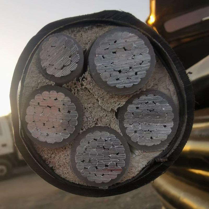 低压铠装铝芯电缆厂家YJLV22 4*150+1*70平方地埋带铠电缆线 铝线