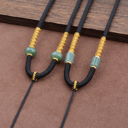 福绳手工编织天然翡翠