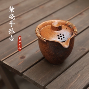 宜兴紫砂原矿柴烧手抓壶中式家用手工制作复古功夫茶具茶壶