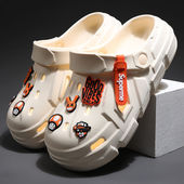 洞洞鞋 厚底沙滩户外情侣拖 外穿防滑耐磨踩屎感凉鞋 男款 夏季