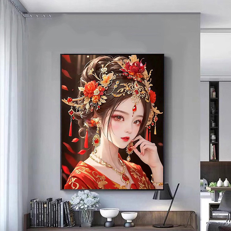 中国古风古典装人物diy数字油画