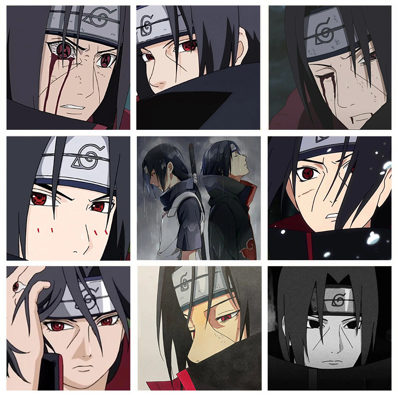 鼬神 火影忍者人物头像diy数字油画手工填色手绘油彩画卡通动漫画