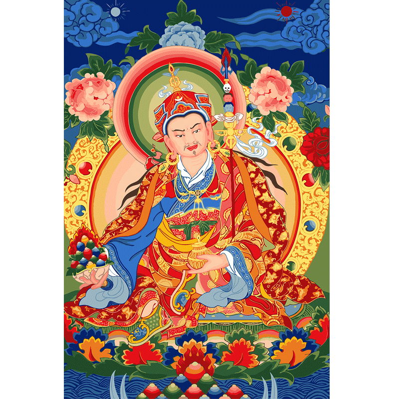diy宗教风藏族区域填色油彩画