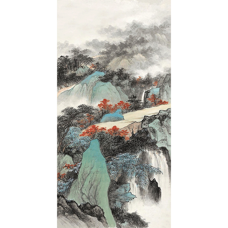 吴湖帆庐山观音峰美景diy数字