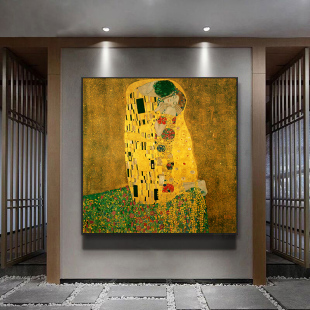 世界名画 克林姆特向日葵diy数字油画手工填色油彩画 风景装饰画