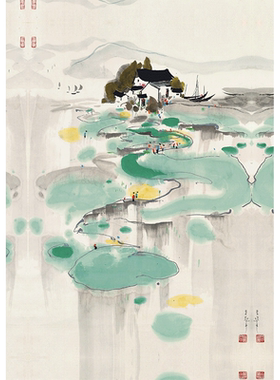 吴冠中名画系列diy数字油彩画