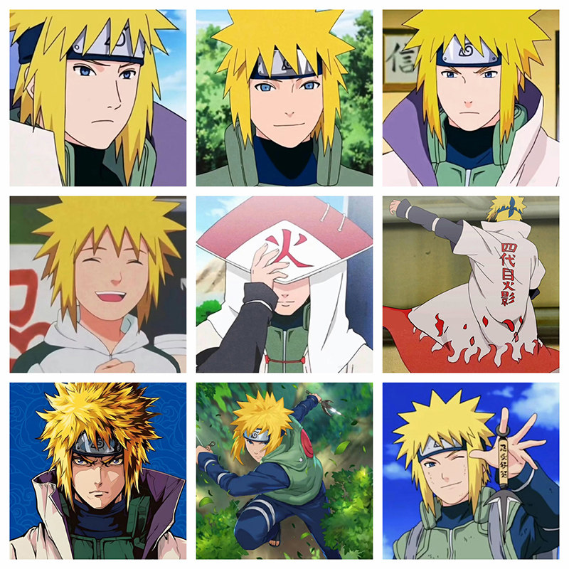 九宫格波风水门diy数字油画 手工填充涂色丙烯油彩画动漫火影忍者