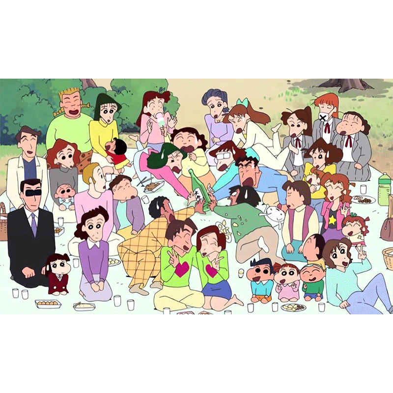 日本动漫蜡笔小新DIY油画