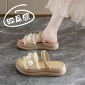 波西米亚绝美凉拖鞋 34码 女夏外穿2025新款 配裙子温柔气质两穿凉鞋