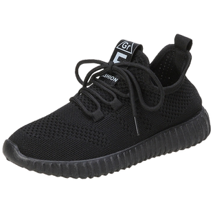 本命年红色妈妈鞋女春季透气网面运动休闲鞋软底小红鞋老北京布鞋