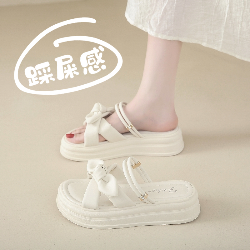 达夫妮踩屎感厚底凉拖女外穿