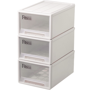 tenma天马塑料抽屉收纳箱衣柜衣物收纳柜内衣盒整理箱2个装