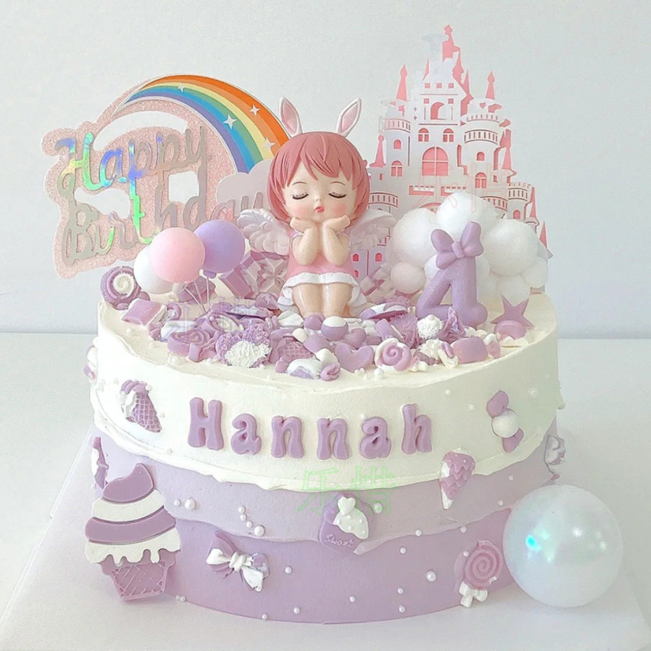 新款安妮公主生日蛋糕卡通儿童女孩宝宝周岁高级定制全国同城配送
