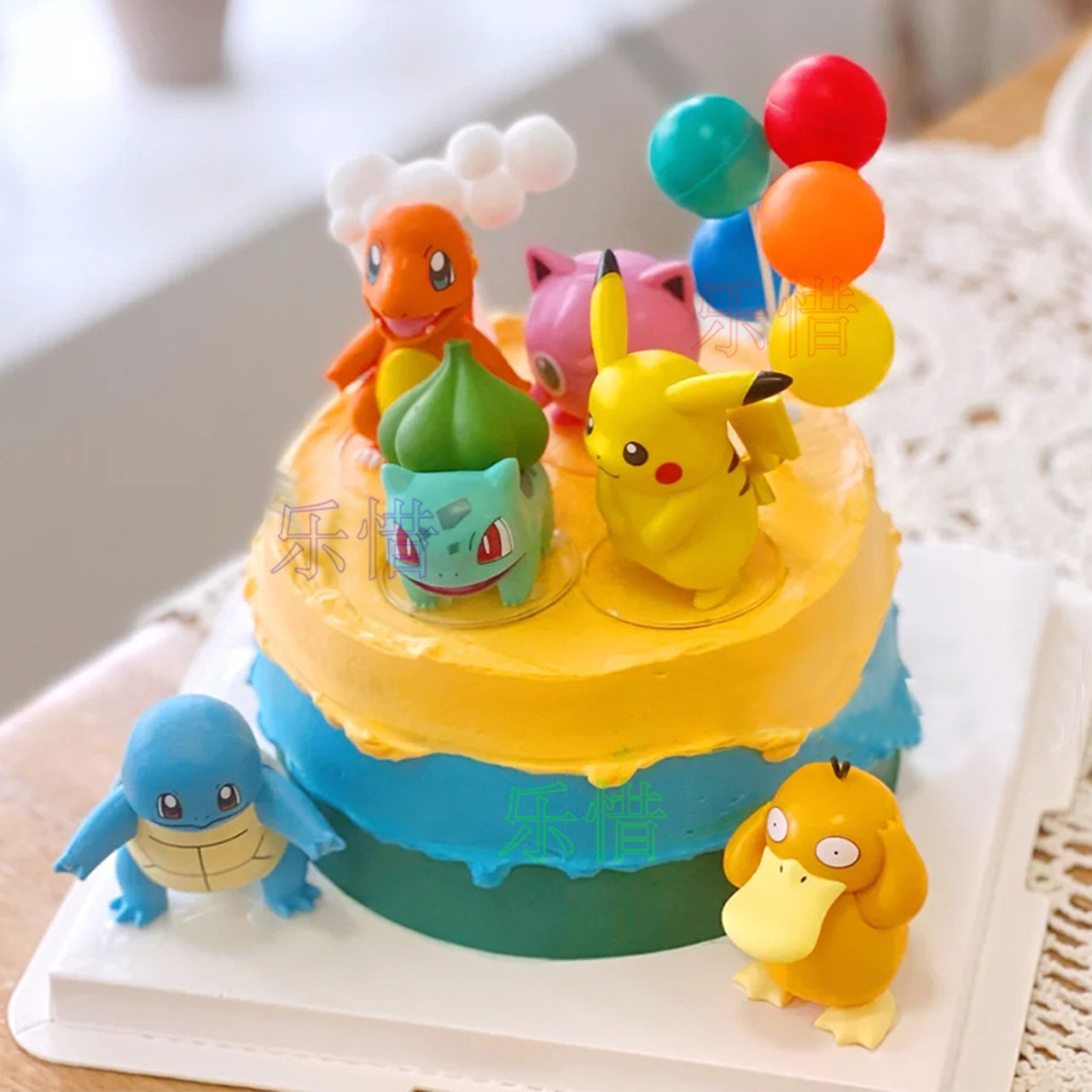 皮卡丘生日蛋糕神奇宝贝宝可梦卡通儿童男孩女孩周岁全国同城配送