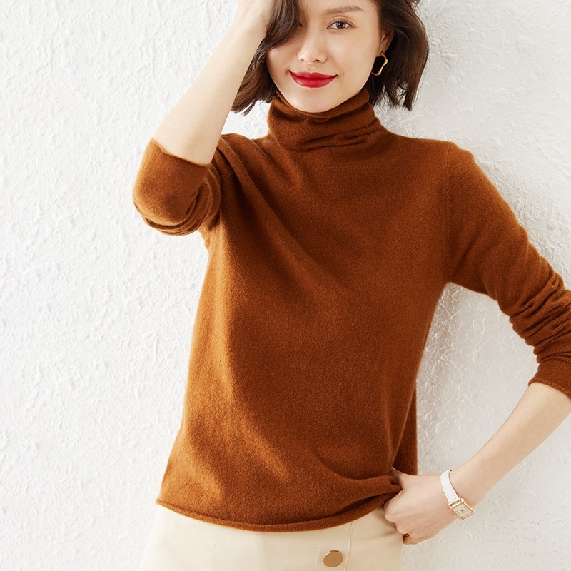 卷边堆堆领针织羊毛衫女秋冬款套头高领纯色毛衣长袖内搭打底上衣,女装/女士精品,毛针织衫,淘宝优惠券,粉丝福利购,淘宝优惠卷