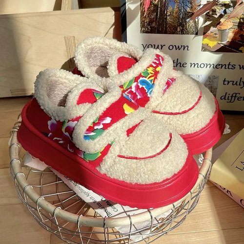 冬季加厚保暖魔术贴包跟棉鞋