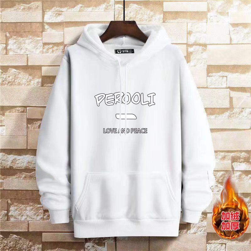 秋冬季连帽卫衣12男孩13初高中学生14加绒加厚15岁大童大码上衣16