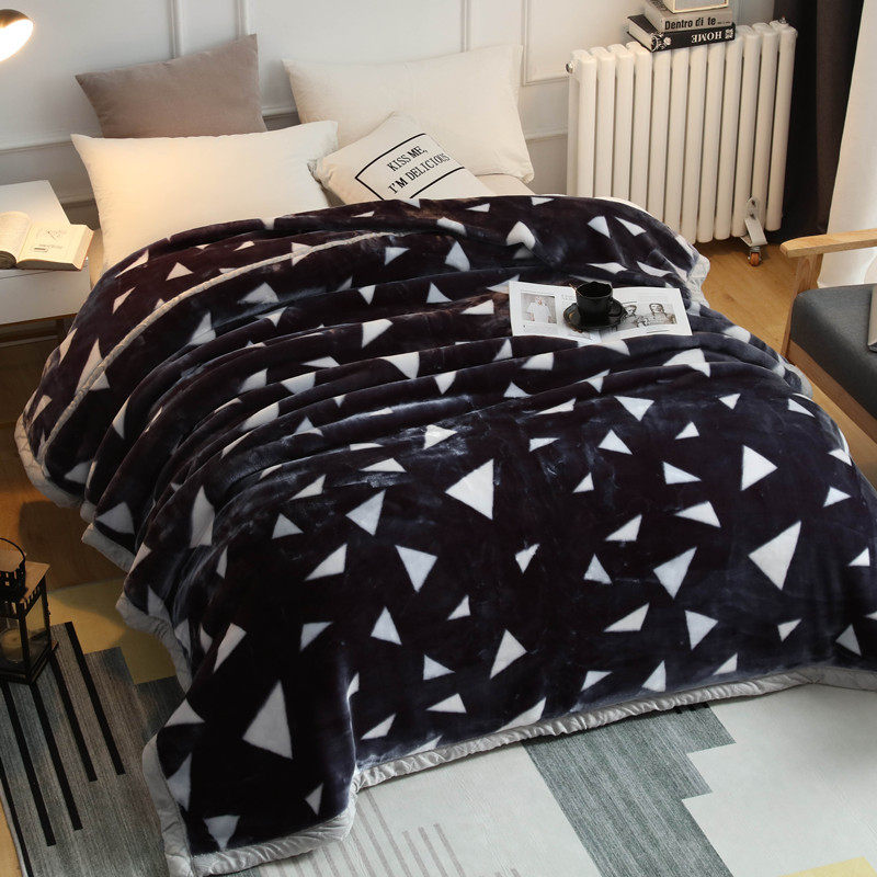 毛毯被子加厚冬季保暖10斤12学生宿舍单人双人双层冬用珊瑚绒毯子