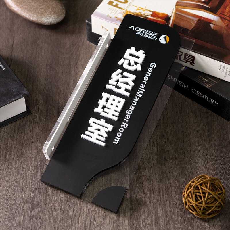 亚克力可更换双面侧挂门牌