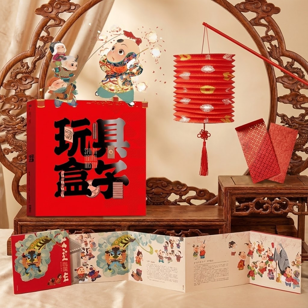 新年高端玩具礼盒儿童礼物中国风新年福字春节送礼节日大灯笼红色,玩具/童车/益智/积木/模型,儿童玩具礼盒,淘宝优惠券,粉丝福利购,淘宝优惠卷