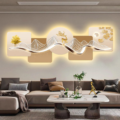 炫季客厅沙发背景墙挂画高级灯画