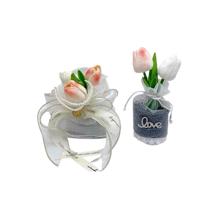 汽车竹炭包郁金香原创系列治愈系汽车摆件车用活性碳包新车装饰品